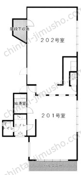 日の基ビル2階の間取図