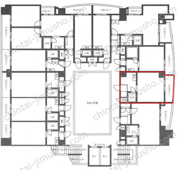 花和ビル5階の間取図