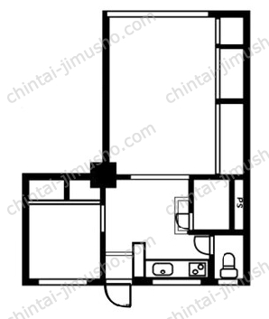弁三ビル4Fの間取図
