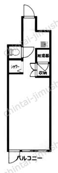 いづみハイツ茅場町3階の間取図