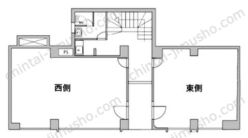 西川ビル1階の間取図