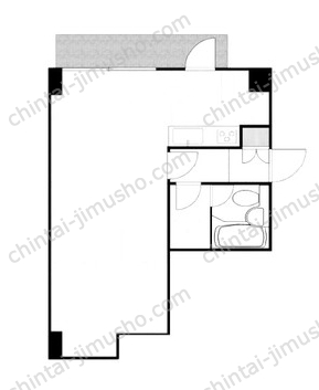 骨董通りビル3階の間取図