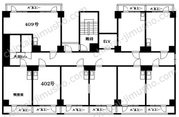 新宿永谷ビル4階の間取図
