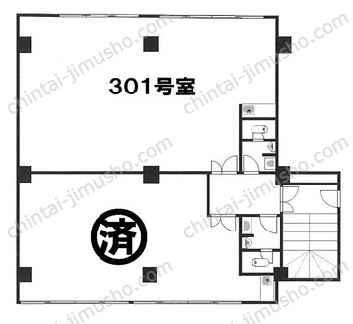 越後屋ビル3階の間取図