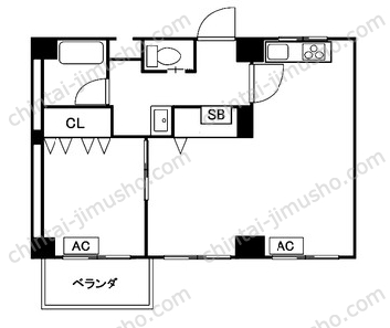 ときわ第一マンション3階の間取図