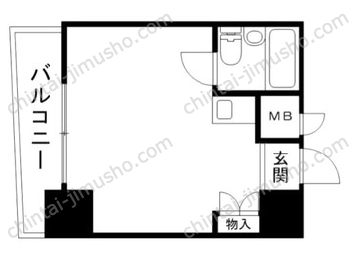 プラザ中野8階の間取図