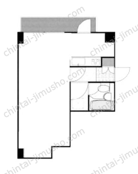 骨董通りビル6階の間取図