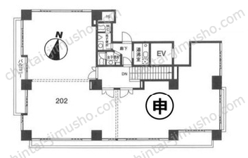 AXIS下町2階の間取図