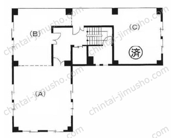 折田ビル5階の間取図