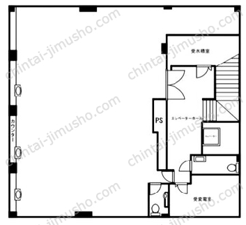 翠ビルヂングB1階の間取図