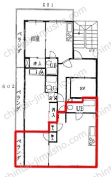 シーエス大井ビル6階の間取図