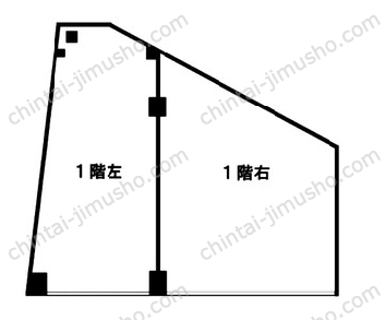 御池ビル1階の間取図