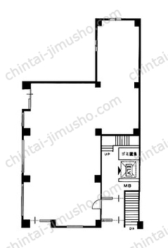 喜助内神田ビル1階の間取図