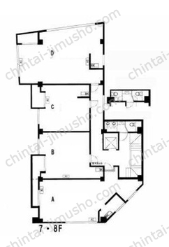 CROSS三田8階の間取図