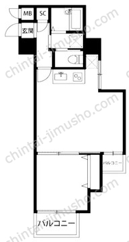 朝日三番町プラザ2階の間取図