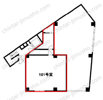 三春ビル1階の間取図