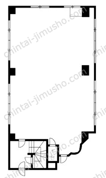 中里ビル1階の間取図