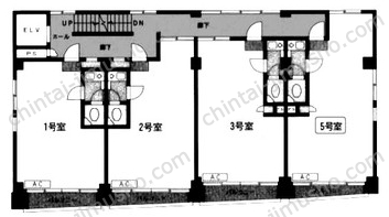 東都ビル5階の間取図