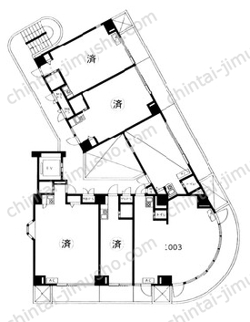 新宿ダイカンプラザ ビズネス清田ビル10階の間取図