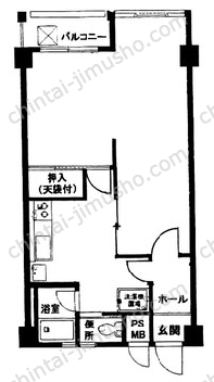 タウンコート立川5階の間取図