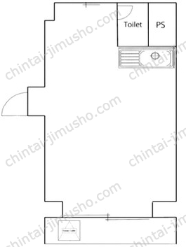 大瀬プラザステーションビル8階の間取図