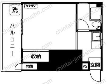 マンションうぐいす4階の間取図