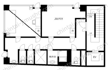 RENGA 東銀座2階の間取図