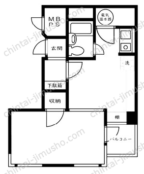 池袋シティハイツ8階の間取図