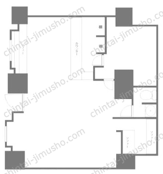 カーサ御苑1階の間取図