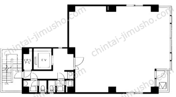 永井ビル／スペラボ八丁堀3丁目店2階の間取図