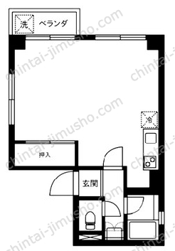 三興ビル4階の間取図