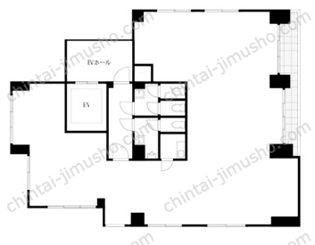 ライオンビル8階の間取図