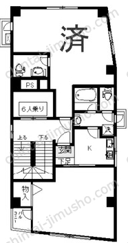 イーストシャトー4階の間取図