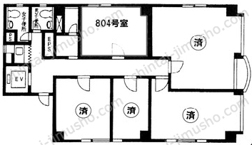 イワカタビルの間取図