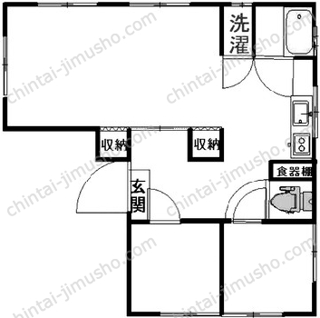 木島ビル4階の間取図