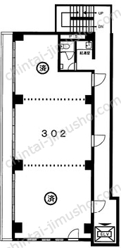 喜助九段北ビル3Fの間取図