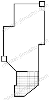 レイフラット新宿1階の間取図