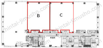 晴海アイランドトリトンスクエアオフィスタワーW15階の間取図