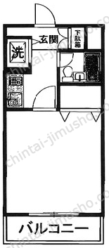 碑文谷壱番館2階の間取図