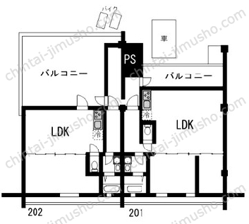 SHiFTビル2階の間取図