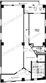 TAS＋ NAKANO BLD．7階の間取図