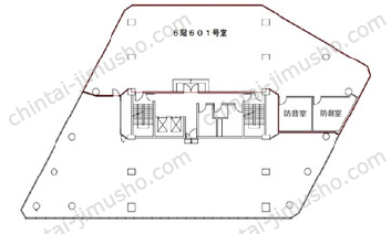 麻布偕成ビル6階の間取図