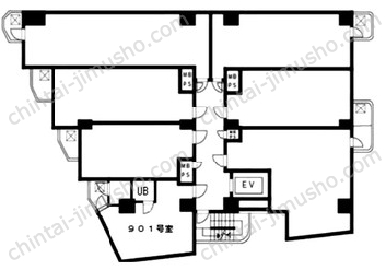 新宿ダイカンプラザ756の間取図