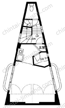 練馬三角ビル4階の間取図