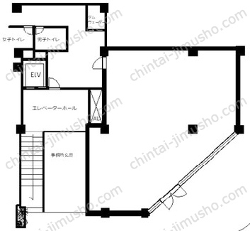 グリーンファンタジアビル1階の間取図