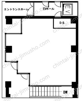 関内蓬莱ビル1階の間取図