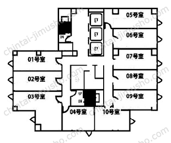クロスオフィス内幸町の間取図
