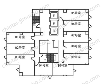 クロスオフィス内幸町の間取図