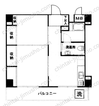 マンション四谷2階の間取図