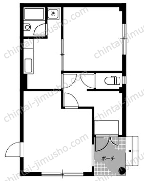 Mフラット1階の間取図